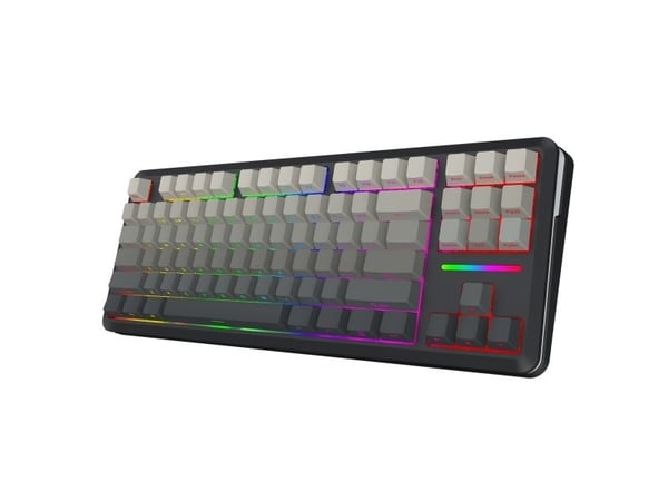 REDRAGON K734SP-RGB-PRO WILDSLASH PRO, Trådløs, USB + RF Wireless + Bluetooth, Mekanisk nøkkelbryter, Sort, Grå