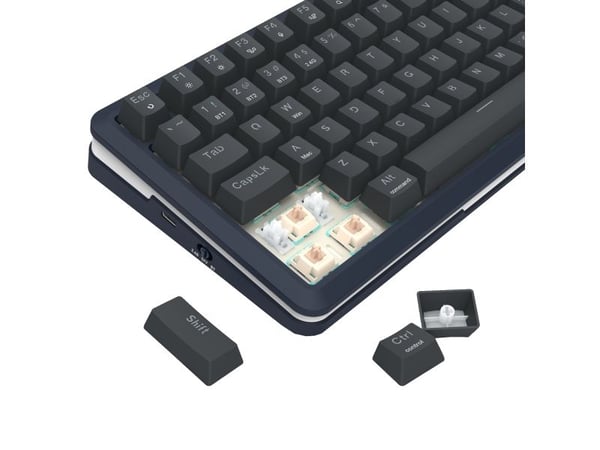 REDRAGON K708-RGB-PRO FLEKACT, Ledning & Trådløs, USB + RF Wireless + Bluetooth, Mekanisk nøkkelbryter, Sort