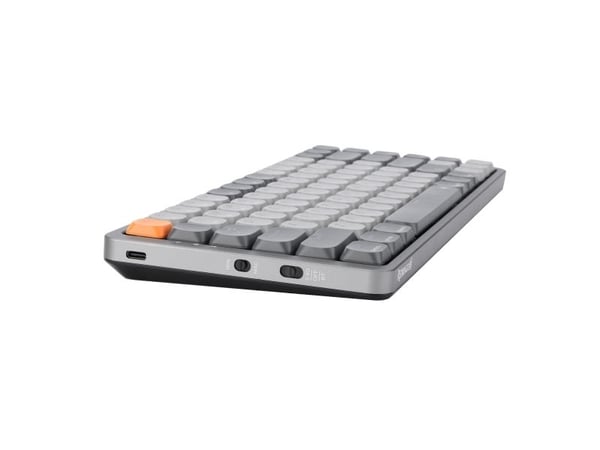 REDRAGON K652GG-RGB-PRO Azure, Ledning & Trådløs, USB + RF Wireless + Bluetooth, Mekanisk nøkkelbryter, Grå