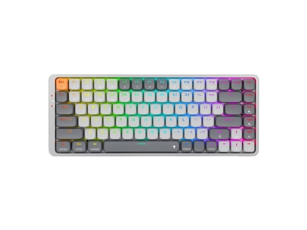 REDRAGON K652GG-RGB-PRO Azure, Ledning & Trådløs, USB + RF Wireless + Bluetooth, Mekanisk nøkkelbryter, Grå