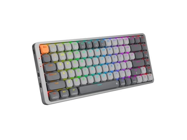 REDRAGON K652GG-RGB-PRO Azure, Ledning & Trådløs, USB + RF Wireless + Bluetooth, Mekanisk nøkkelbryter, Grå