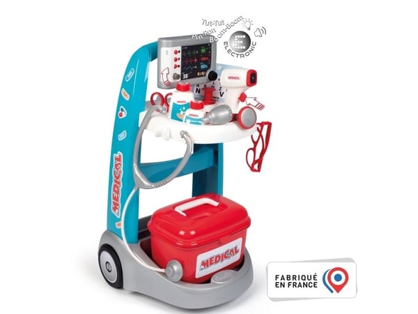 Smoby SMOBY Elektronisk medisinsk vogn med 16 tilbehør
