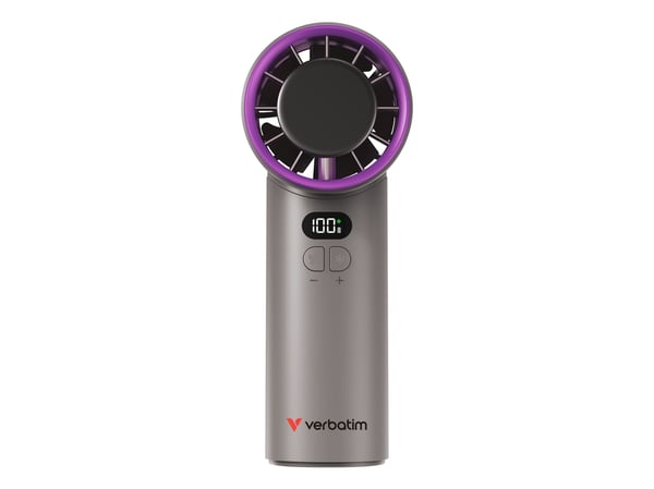 Verbatim Cool 'n' Go Ice Touch - Kjølevifte - bærbar - USB-C - purpur/grå