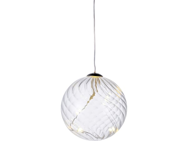 Sirius Wave Kugle - Kirkas - Ø 8 cm
