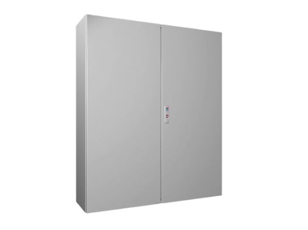 RITTAL AX Compact-taulu, WHD: 1000x1200x300 mm, teräslevy, asennuslevyllä, kaksoislaatikko, 3-pistelukituksella varustettuna