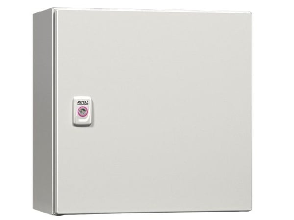 RITTAL AX Compact-taulu, WHD: 1000x1200x300 mm, teräslevy, asennuslevyllä, kaksoislaatikko, 3-pistelukituksella varustettuna