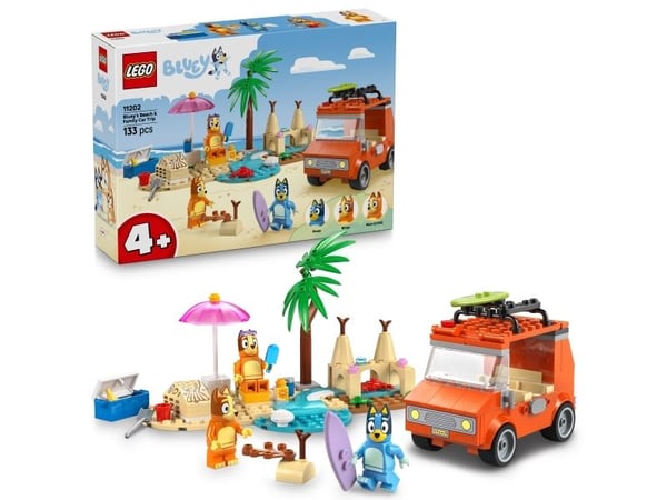 LEGO Bluey 11202 Blueys familjs bilresa till stranden