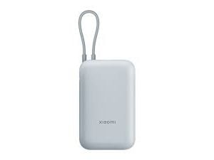 Xiaomi P15ZM - Strømbank - integrated cable - 10000 mAh - 37 Wh - 22.5 watt - 3 A - Fast Charge - 2 utgangskontakter (USB-C, USB) - isblå