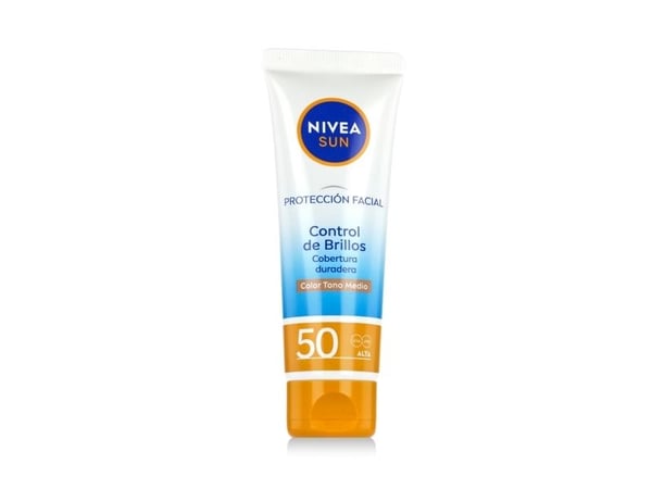 Nivea Sun UV Face Shine Control Cream SPF 50 (01 Medium) 50 ml