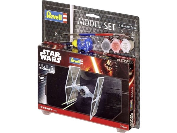 Revell Model Set TIE Fighter, Pienoismalliavaruuslentokone, Kokoamispakkaus, 1:110, TIE, Star Wars, Edistynyt