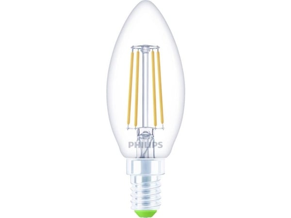 Philips Filament mignonpære klar, 40 W, B35, E14 x3, 2,3 W, 40 W, E14, 485 lm, 50000 timer, Varm hvit