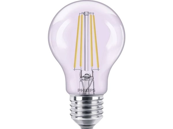 Philips Filamenttilamppu kirkas 60W A60 E27 x3, 7 W, 60 W, E27, 806 lm, 15000 h, Lämmin valkoinen