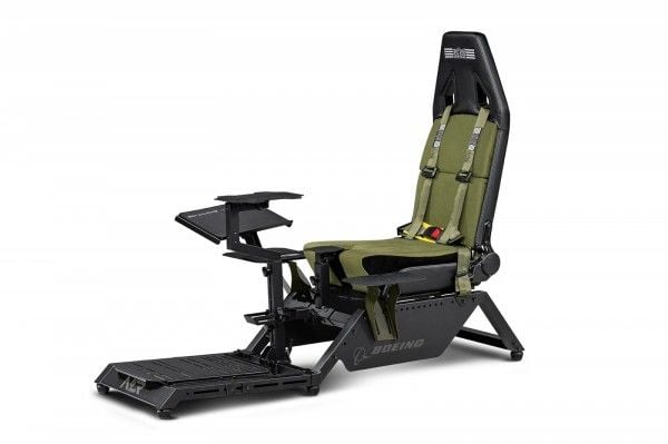 Next Level Racing Boeing Military Edition - lentosimulaattoriohjaamo - ergonominen - kangas, korkean tiheyden vaahtomuovi, polyuretaaninahka - vihr...