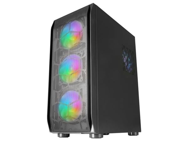 Mars Gaming MCKX, Tower, PC, Sort, ATX, EATX, Micro ATX, Mini-ITX, Spilling, Blå, Grønn, Rød