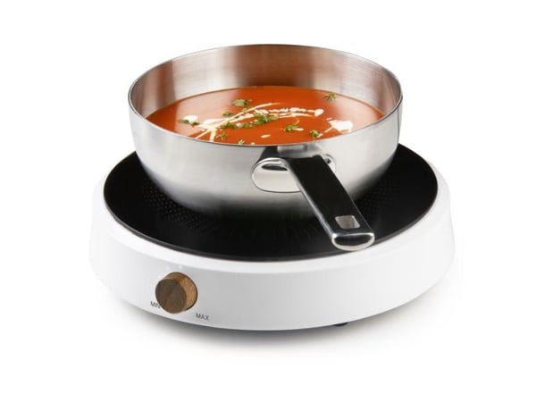 Domo DO30112IP, Sort, Hvit, Benkeplate, 28 cm, Sonefri induksjon, 1 zone(s), 1 zone(s)
