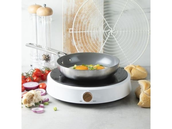 Domo DO30112IP, Sort, Hvit, Benkeplate, 28 cm, Sonefri induksjon, 1 zone(s), 1 zone(s)