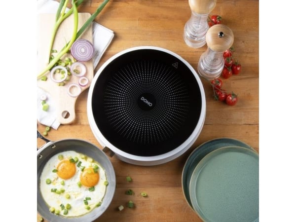 Domo DO30112IP, Sort, Hvit, Benkeplate, 28 cm, Sonefri induksjon, 1 zone(s), 1 zone(s)
