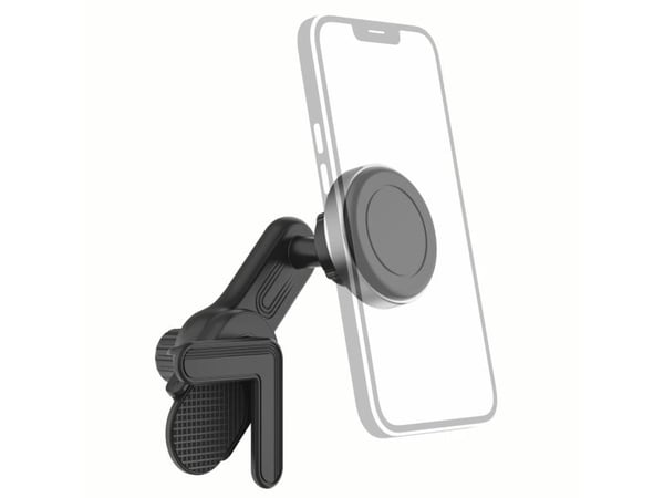 Hama 00201988, Mobiltelefon/smarttelefon, Aktiv holder, Bil, Svart, Sølv