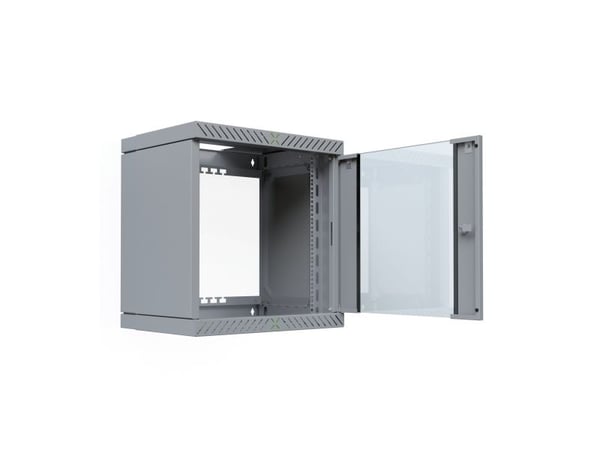 EFB Elektronik WGX-1206GR.G1, Veggmonterbar hylle, 12U, 60 kg, Nøkkellås, Grå