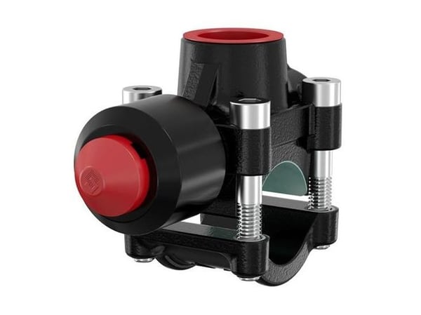 Flamco T-Plus 1/2-1/2 25 bar gängad anborning, svart coated (får ej användas för tappvatten)