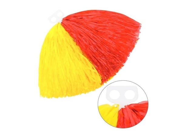 Pom poms röd och gul
