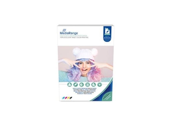 MediaRange - Høyblank - belagt - A4 (210 x 297 mm) - 220 g/m² - 100 ark fotopapir