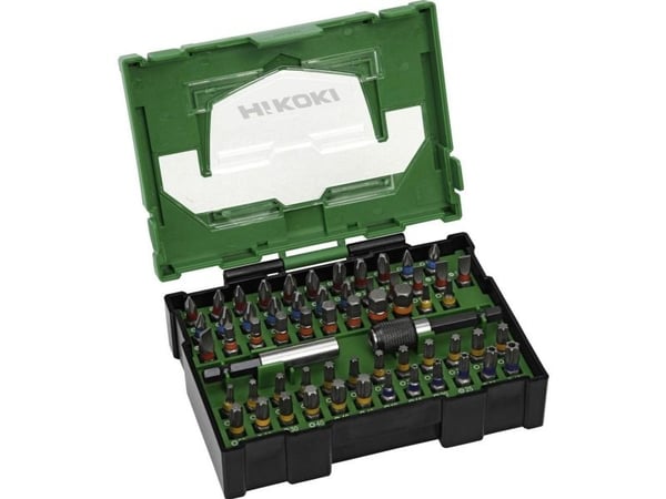 HiKOKI 40030024 bitsett T-profil, slisse, Phillips kryss, Pozidriv kryss, sekskant inkl. bitholder