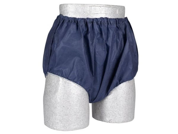 Underbukser, ABENA Classic, XXL/3XL, 42x75cm, 40 gsm, mørkeblå, PP, med burrebånd, usteril - (10 stk.)