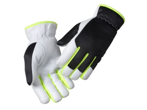 Gedeskindshandske, THOR Driver, 11, hvid, gedeskind/polyester - (12 stk.)