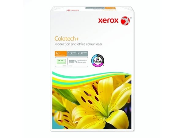 Kopipapir Xerox Colotech+ Gull 160g A3 250 ark/pakning