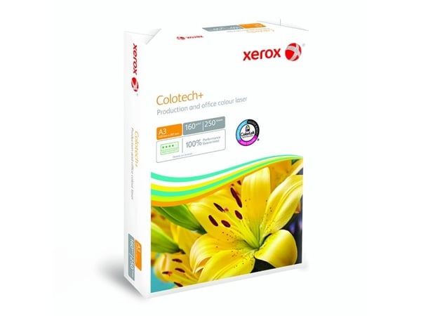 Kopipapir Xerox Colotech+ Gull 160g A3 250 ark/pakning