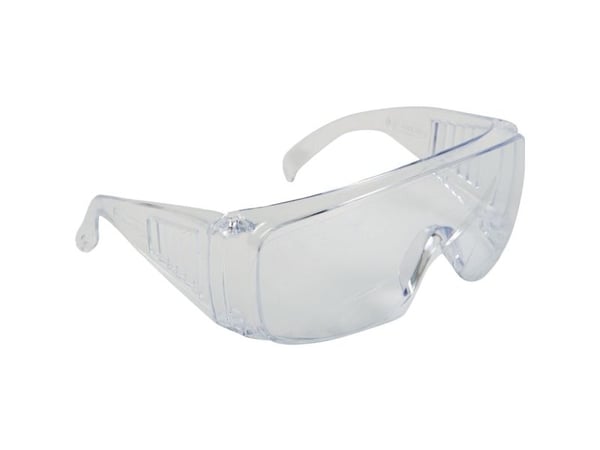 Beskyttelsesbrille, THOR Visitor, One size, klar, PC, kan bæres med almindelige briller