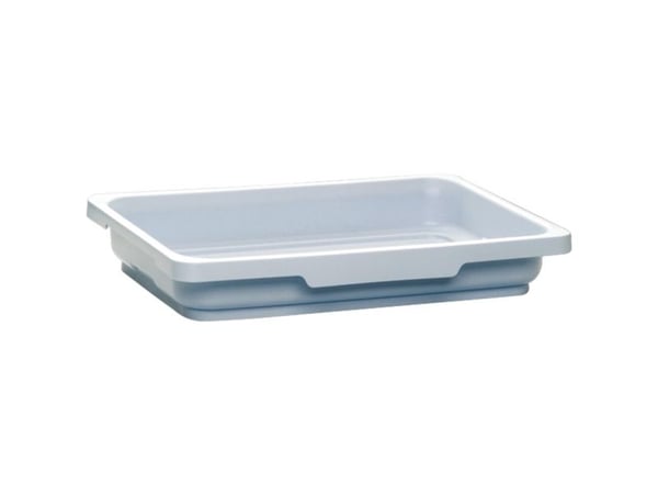 Plastbakke, Vileda Origo, 39x28x6,4cm, grå, rPP/PP, halvbakke