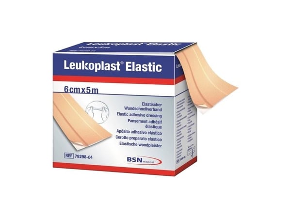Plaster, Leukoplast, 5m x 6cm, beige, latexfri