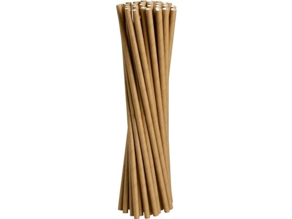 Sugerør, ABENA Gastro, 25cm, Ø6mm, brun - (20 stk.)