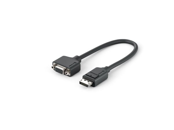 ALOGIC EL2DPVGA-ADP, 0.2 m, DisplayPort, VGA (D-Sub), urosliitin, naarasliitin, suora liitin, suora