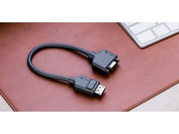 ALOGIC EL2DPVGA-ADP, 0.2 m, DisplayPort, VGA (D-Sub), urosliitin, naarasliitin, suora liitin, suora
