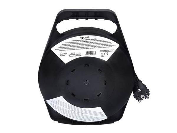 Solight PB21B, Svart, 4 AC-utgångar, Typ E, Typ E, Vinklad, 10 m