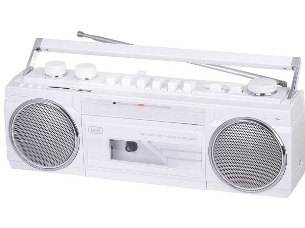 Trevi RR 501 BT, Bærbar, FM, MW, SW, Hvit, Utvendig, SD, D