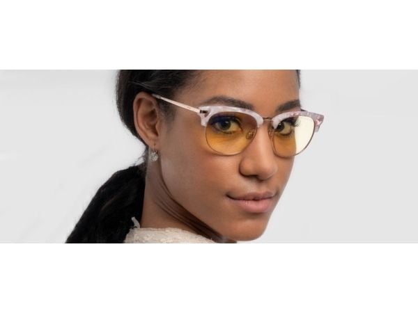 Gunnar Optiks DON-08201, Kvinner, firkant, Klassisk, Rosa, Acetat, Metall, Rav