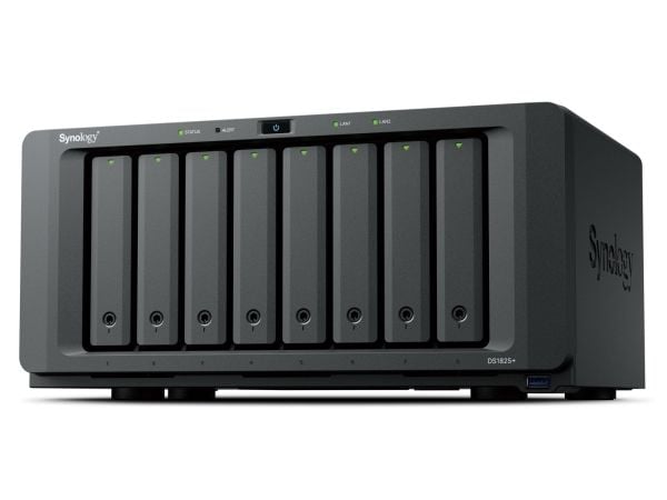 Synology Disk Station DS1825+ - NAS-server - 8 brønner - RAID JBOD, 0, 1, 5, 6, 10 - RAM 8 GB - 2.5 Gigabit Ethernet - iSCSI støtte