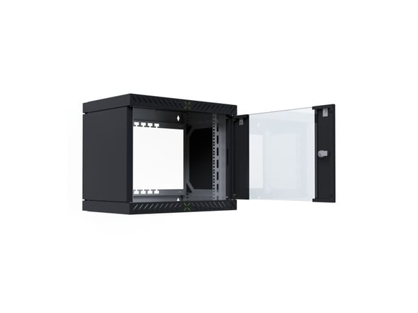 EFB Elektronik WGX-0906TS.G1, Veggmontert stativ, 9U, 60 kg, Nøkkellås, Svart