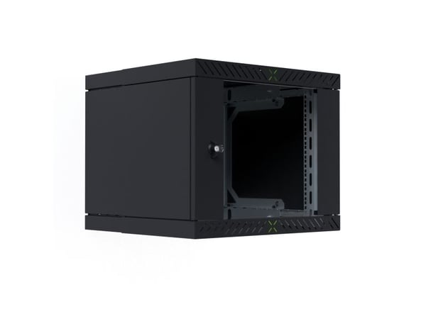 EFB Elektronik WGX-0906TS.G1, Veggmontert stativ, 9U, 60 kg, Nøkkellås, Svart