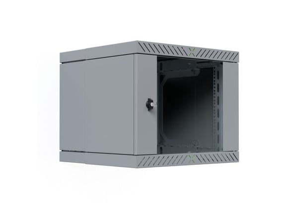 EFB Elektronik WGX-0906GR.G1, Veggmonterbar hylle, 9U, 60 kg, Nøkkellås, Grå