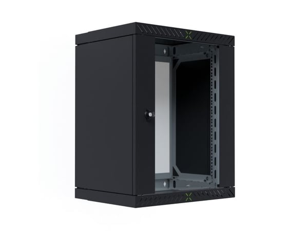 EFB Elektronik WGX-1506TS.G1, Väggmonterad rack, 15U, 60 kg, Knapplås, Svart