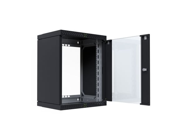 EFB Elektronik WGX-1506TS.G1, Veggmontert stativ, 15U, 60 kg, Nøkkellås, Svart