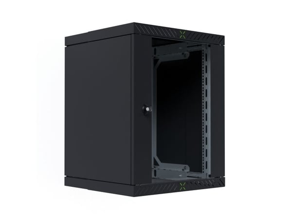 EFB Elektronik WGX-1506TS.G1, Veggmontert stativ, 15U, 60 kg, Nøkkellås, Svart
