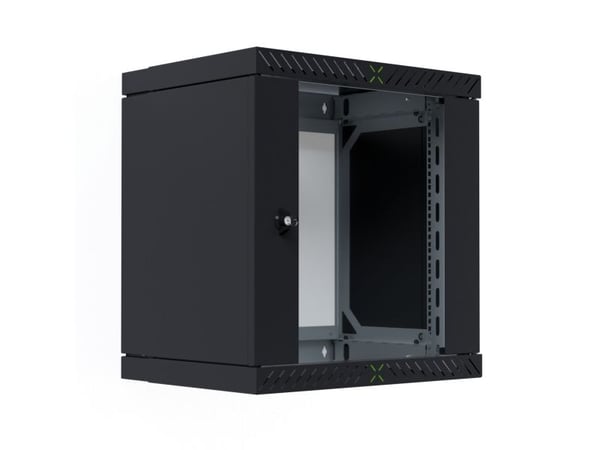 EFB Elektronik WGX-1206TS.G1, Väggmonterad rack, 12U, 60 kg, Knapplås, Svart