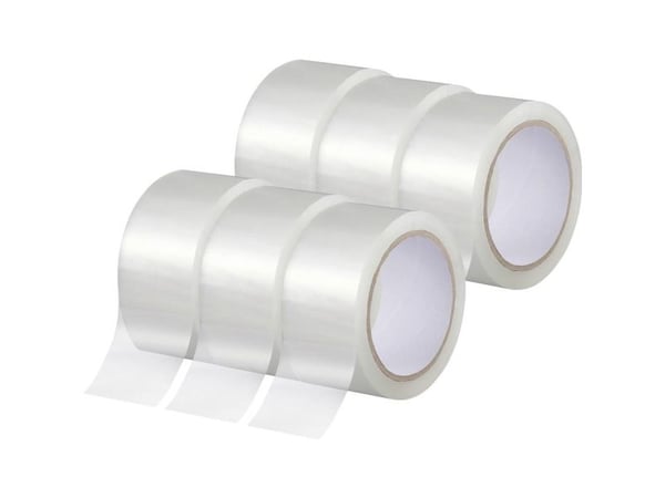 TOOLCRAFT TO-10187127 Pakkausteippi Läpinäkyvä (L x S) 66 m x 50 mm 6 kpl 6 kpl