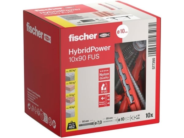 Fischer HybridPower 10x90 FUS 10 stk/pak